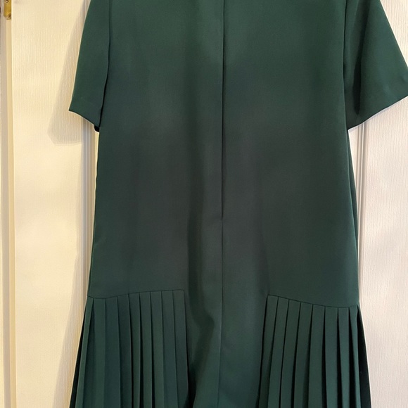 Zara dark green shift dress with pleats at the bottom size US medium - Picture 5 of 5